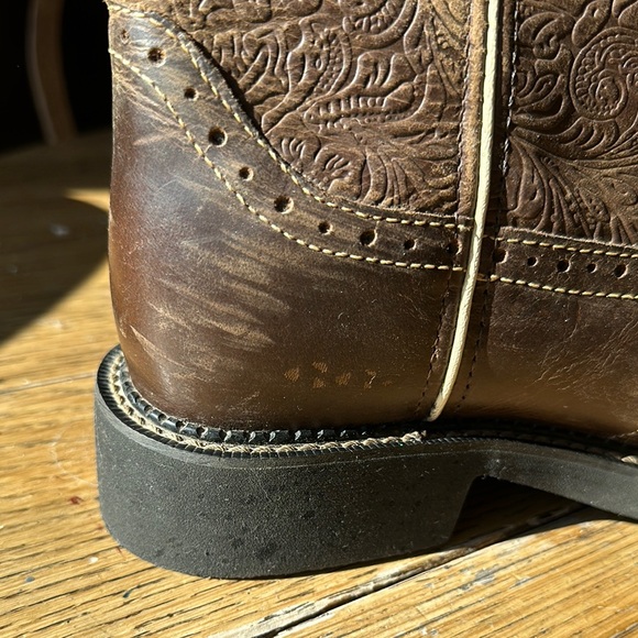 Justin Boots Brown Heeled Boots (Midi boots) - Picture 11 of 15